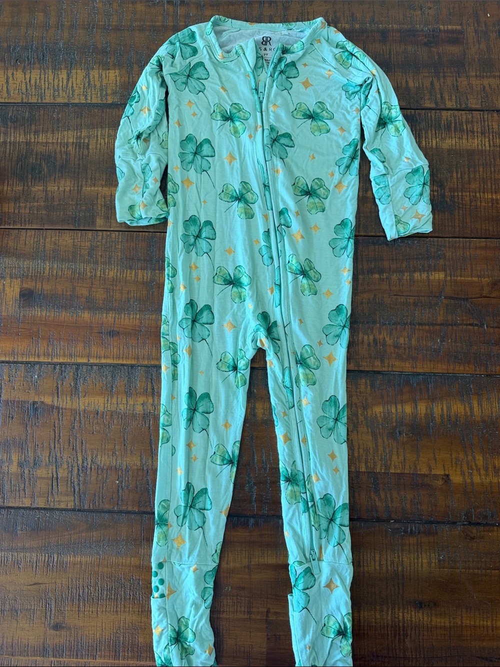 Bums & Roses Four Leaf Clover Onesie